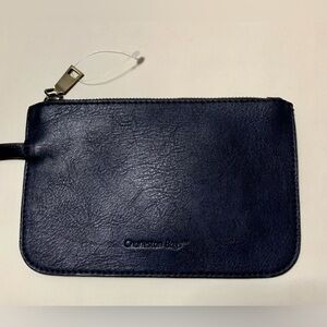 🍀 Charleston Bags Black Leather Hand Bag Wristlet Clutch Zipper Closure 🍀#BLUB